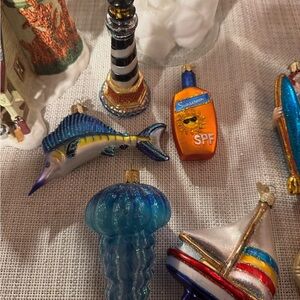 Old World Christmas Coastal ornaments